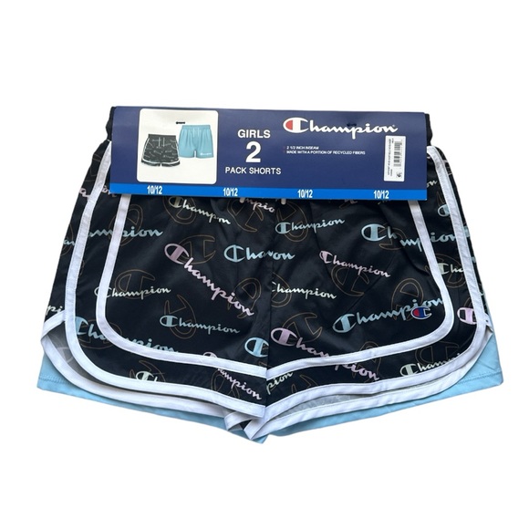 Champion 2 Pack Girls Shorts size 10/12 - NWT - Picture 2 of 4